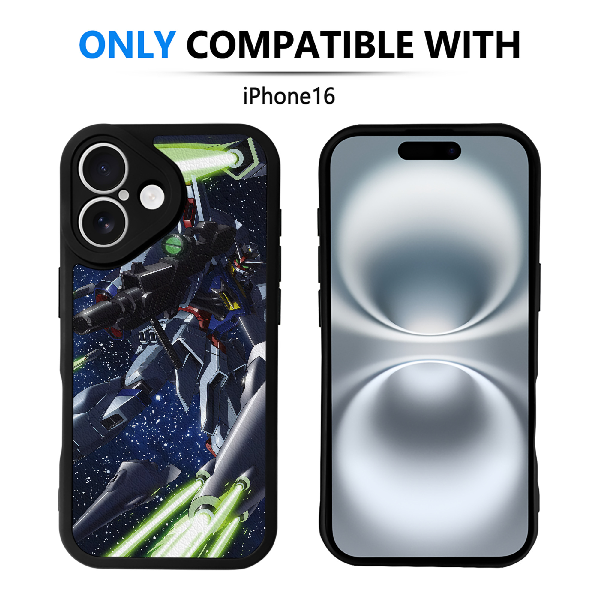 （画像用） 機動戦士ガンダム Mobile Suit Gundam 【iPhone 16シリーズ対応】シリコンスマホケース（レザー調） 材質：シリコン